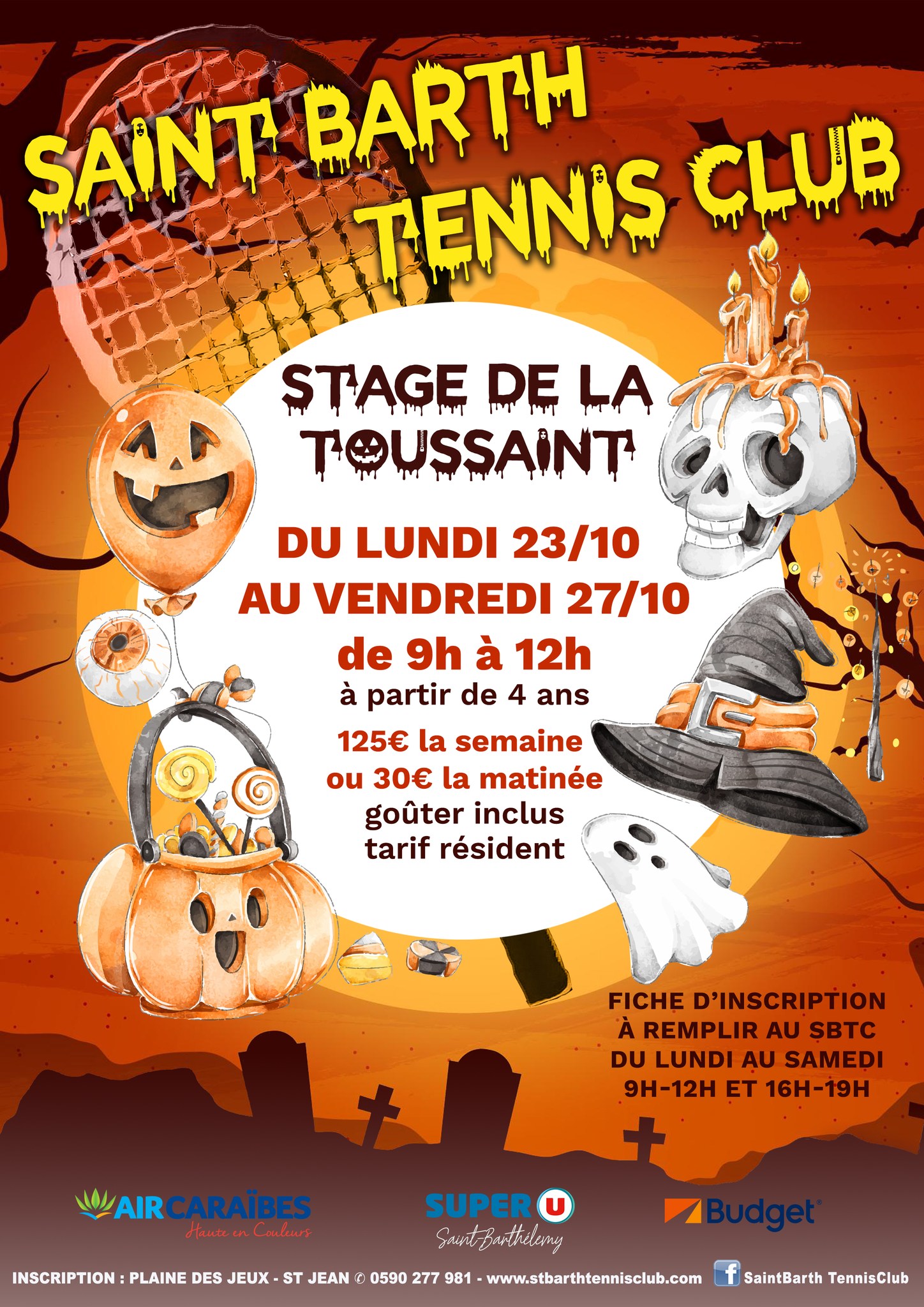 Stage Enfant Stage De La Toussaint Saint Barth Tennis Club 